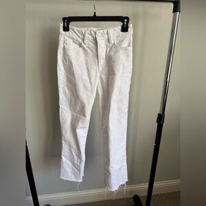 Good American Straight Leg White Jeans